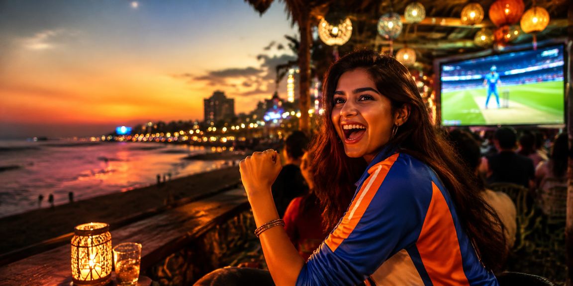 VIP guest enjoying exclusive event at cricket night market in Chennai